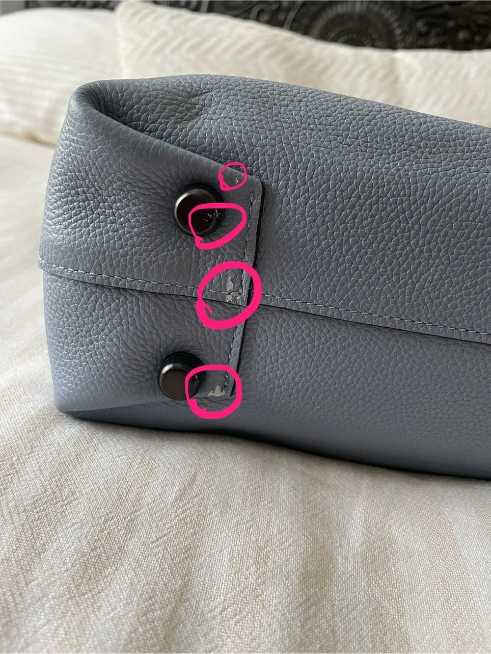 Coach Plaza Tote in Pewter/Bluebell